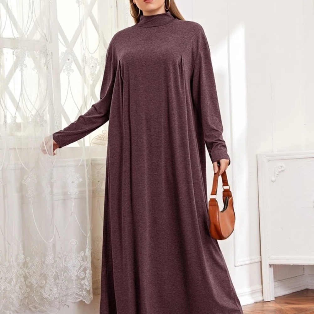 SHEIN Long Sleeve Maxi Dress - Dark Purple
